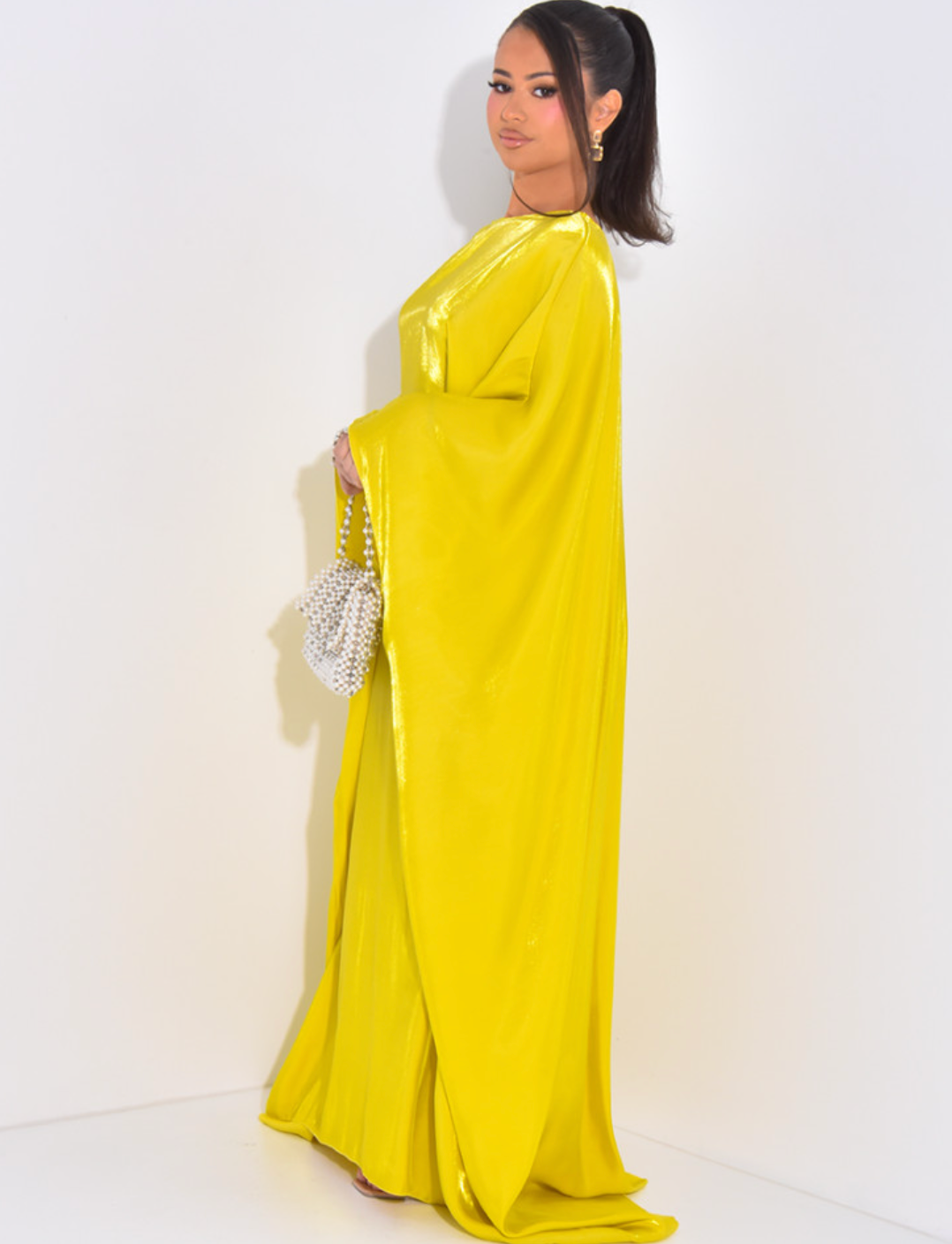 Abaya Satine Rym Yellow