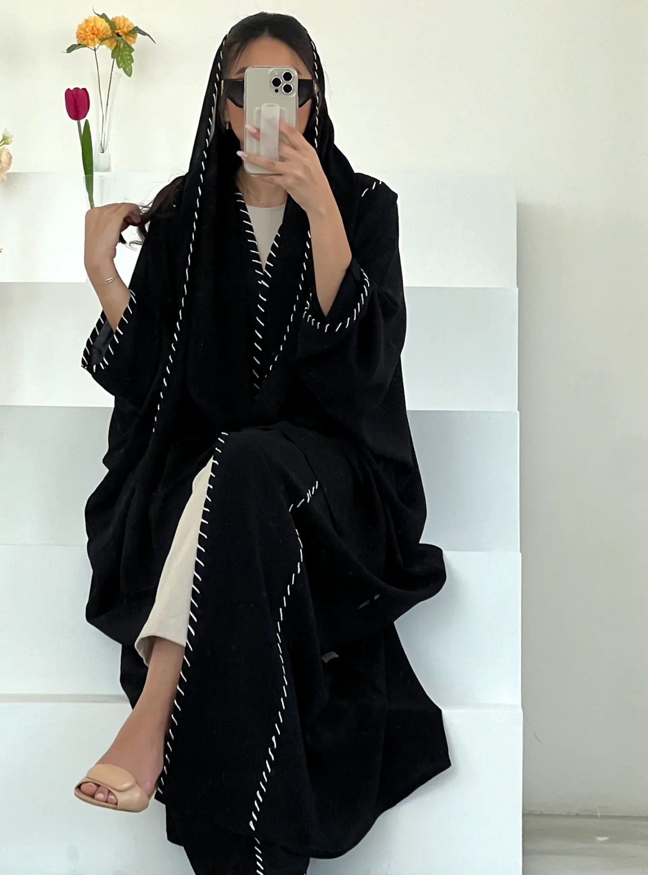Abaya Kimono Melek with Scarf