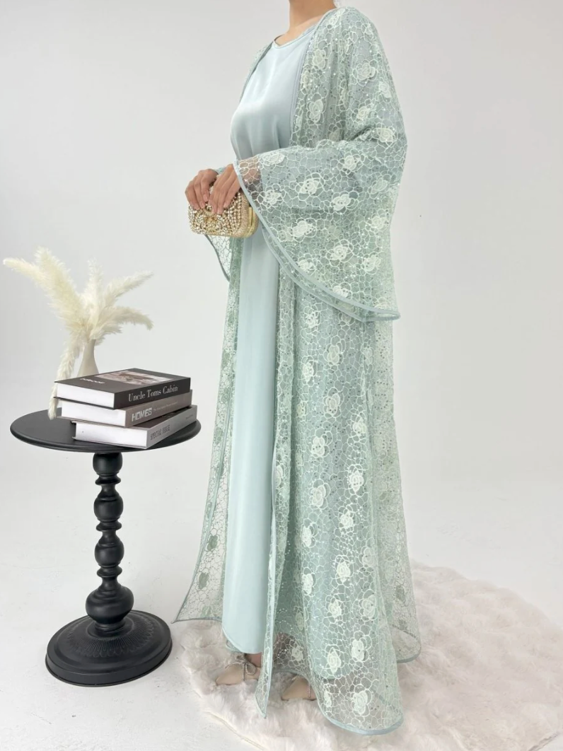 fayrouz green dress Abaya Kimono Fayrouz – DH