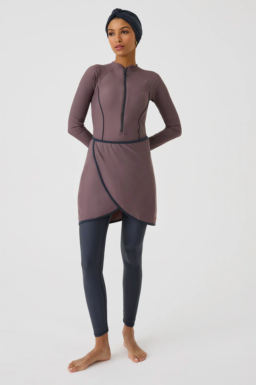 Zuleykha Burkini Purple – Elegant Modest Swimwear 3 Piece
