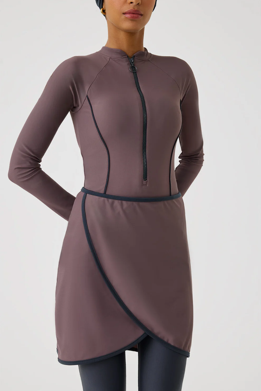 Zuleykha Burkini Purple – Elegant Modest Swimwear 3 Piece