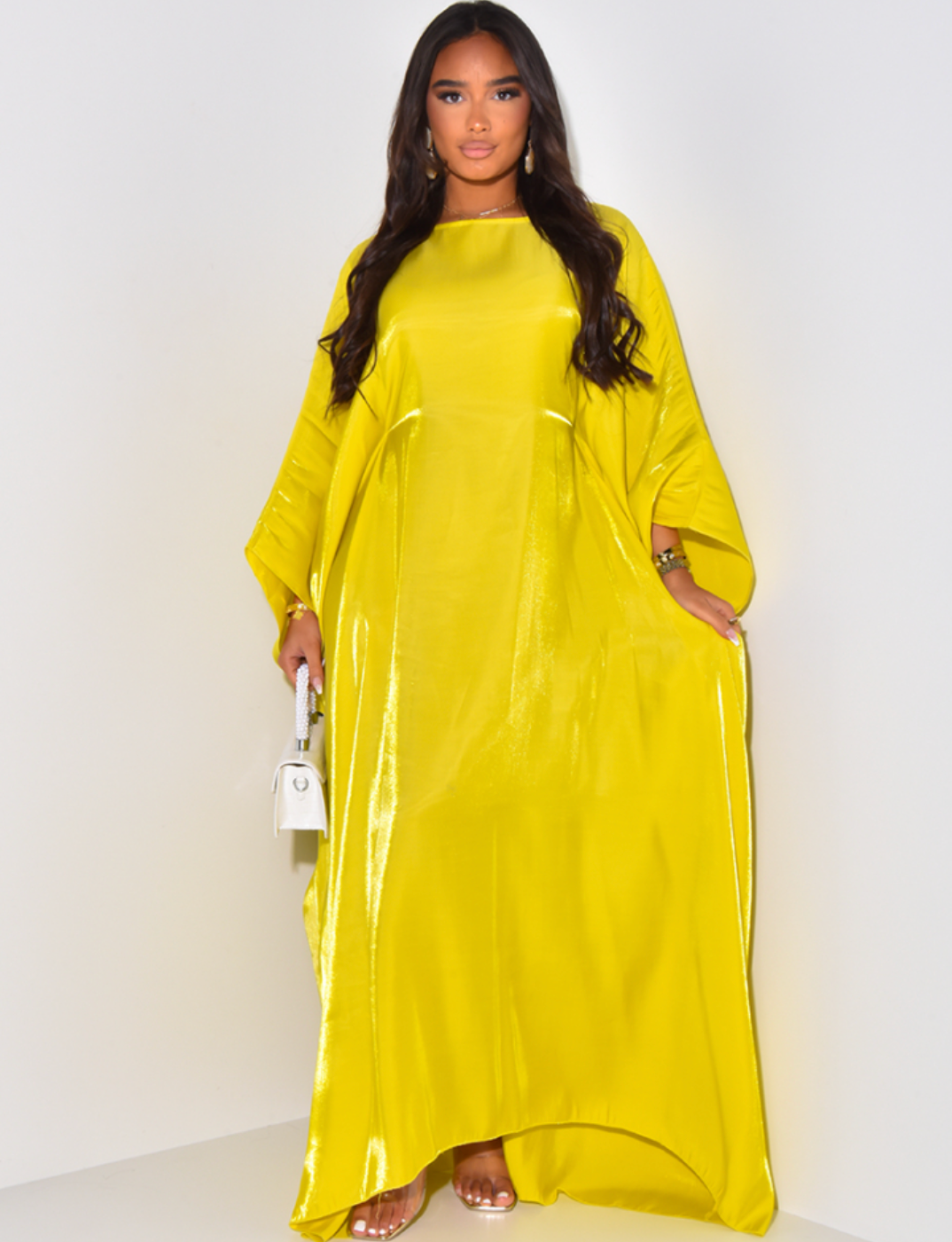 Abaya Satine Rym Yellow