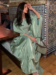 Abaya Satine Rym Light Green