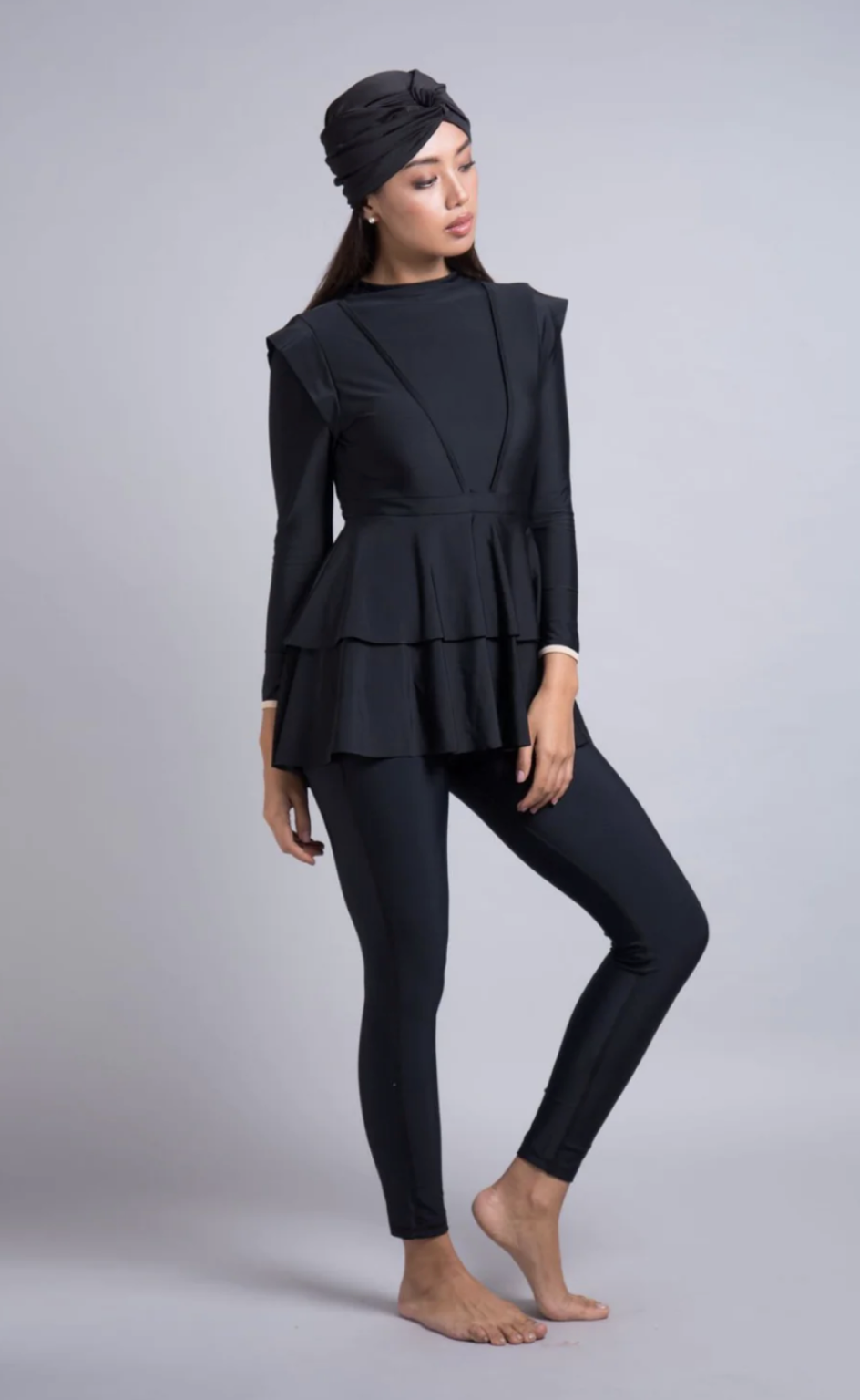 Zayna Burkini Black – Elegant Modest Swimwear 3 Piece
